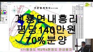 계룡면내흥리토지계획관리 140만70% 완판 추천요