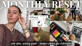 MONTHLY RESET  goal setting & budgeting for a new month + solo coffee date