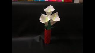 Cala din hartie gumata (spuma) How to make a beautiful Calla Lily from foam sheets / DIY Flowers