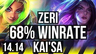 ZERI & Nautilus vs KAI'SA & Milio (ADC) | 68% winrate, 5/0/1 | EUW Master | 14.14