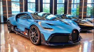 Bugatti DIVO, Bugatti Chiron Pur Sport, LaFerrari Aperta - STARTUP SOUND at EMIRATI ONE MOTORS DUBAI