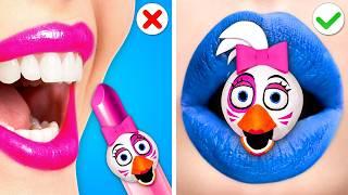 How to Become Chica! FNAF Extreme Makeover! Hilarious Moments and Crazy Beauty Gadgets