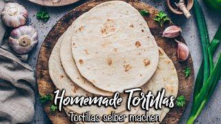 Homemade Tortillas for Wraps, Tacos, Burritos *How to make flatbread* quick & easy Vegan Recipe