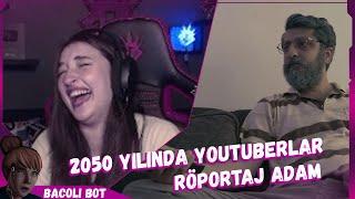 Pqueen - "2050 Yılında Youtuberlar | 200 Liraya Video Çekiyorlar" İzliyor (Röportaj Adam)