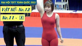 Vật nữ, Women wrestling - 55 kg.(No.11 hủy) - No.12  N.T.Oanh - Thanh Hóa & Ngọc Mai - Quân đội .