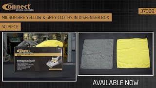 37309 | Connect Microfibre cloths Yellow & Grey - 50 Piece