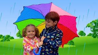 Bogdan takes care of his sister Anabella Rain rain go away  Nursery Rhymes & Kids Songs