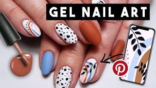 Gel Nail Art Design Tutorial | Boho Rainbows  | Watch Me Work Short Nails