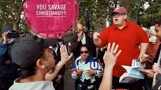 You , Bunch Of Savage Christians? Mansour Face Bunch Of Christians In Speakers Corner London 2024