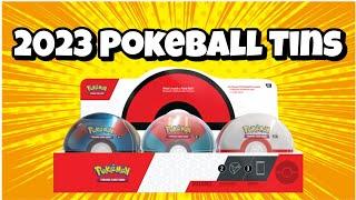  These New Pokeballs are Fire - 2023 Pokeball Tin Full Display of 6