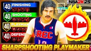 New SHARPSHOOTING PLAYMAKER Build 99 3 + 90 MID + 94 PASS + 91 STEAL is INSANE in NBA 2K25