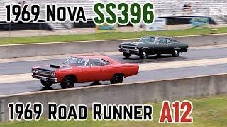 1969 Nova SS vs 1969 Road Runner 440 - PURE STOCK DRAG RACE