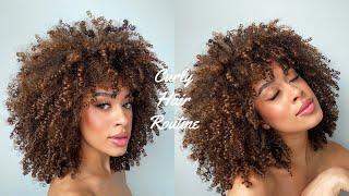 Curly Hair Routine 3c/4a  (wash, deep condition, and styling)