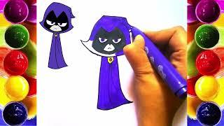 How to draw Raven | Teen titans go (new) #raven