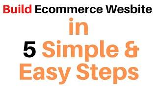 How to create a ecommerce website