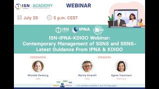 IPNA-ISN-KDIGO Webinar - Contemporary Management of SSNS and SRNS: Latest Guidance from IPNA & KDIGO