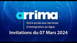 Invitations (tirage) ARRIMA envoyées le 07 mars 2024 07/03/2024