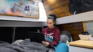 What I do on rainy days inside my tiny house? Solo female van life