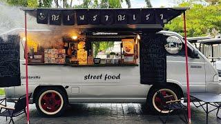 Vlog Street Food Truck Thai Fast Foods Travel Bangkok Foodie Ideas Cooking Culture Benz Van Relaxing