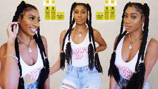 90's Braids, BoBo's, & Baby Hair tutorial with Jamaican Mango & Lime Review