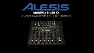 Alesis MultiMix 8 USB FX 8 Channel Mixer with FX, 16-bit Recording | Gear4music