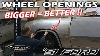 BEST WAY to Adjust Wheel Openings & MORE Structural Work - Ep.16 - 1951 FORD + INFINITI G35XS Sport