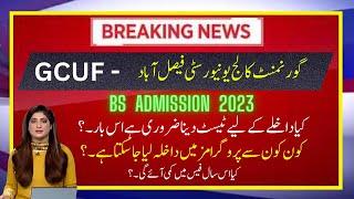 GCUF - BS Admission 2023 | Full Details | Apply Date / Fee Structure / Programs ?