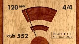 120 BPM 4/4 Wood Metronome HD