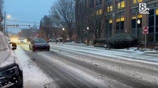 Slushy streets in downtown Lancaster