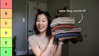 ranking ALL the summer tops I've knit ~ try-on, pros and cons & which ones are my faves || bymwu