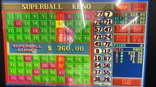 Superball Keno Winner $3 Bet at a Local Game Room