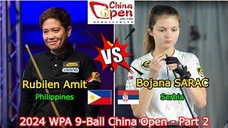 Rubilen Amit VS Bojana SARAC | 2024 WPA 9-Ball China Open - Round 2 - Part 2