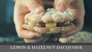 達克瓦茲: 檸檬榛果內餡 Dacquoise with Lemon and Hazelnut Filling