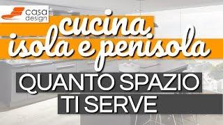 Cucina isola e penisola. Quanto spazio ti serve