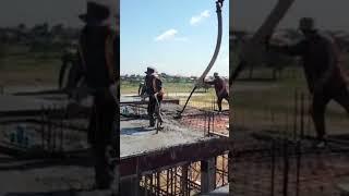 Process Work Pouring Concrete Slab#construction #decoration #structure