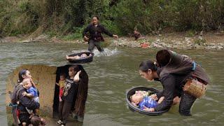 A single mother saved an abandoned baby floating in the water.(thi xa single mother)