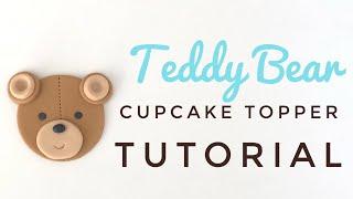 How to make a cute teddy bear cupcake topper. Fondant Tutorial