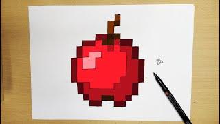 How to draw Minecraft Apple