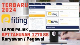 CARA LAPOR SPT TAHUNAN PRIBADI ONLINE 1770 SS UNTUK PEGAWAI/KARYAWAN SWASTA DI TAHUN 2024