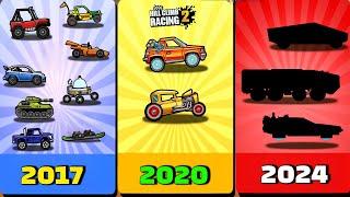  EVOLUTION OF ALL VEHICLES !! IN - Hill Climb Racing 2