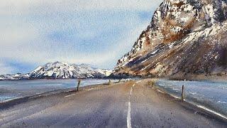 Genius Hack For Painting Mountains In Watercolour