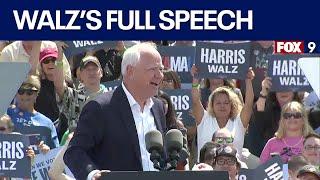 Gov. Walz campaigns in Eau Claire, Wisconsin [FULL SPEECH]