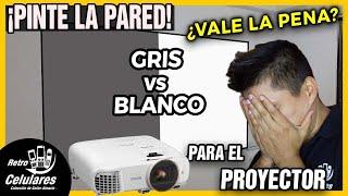 Pinte la Pared Gris vs Blanco para Proyector Tv o Cine en casa ¿Vale la pena?