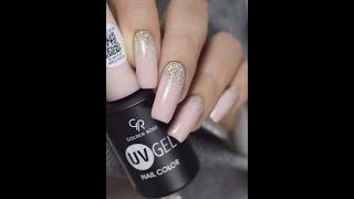 Glitter gradient  Pink beige and gold glitter ️