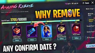  Amazing Rebate Remove Permanently Why ? | Amazing Rebate Confirm Release Date | PUBG Mobile