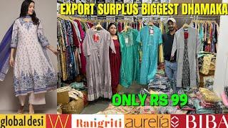 Cheapest Export Surplus | W Biba Aureila 100% Original | Kurti & Skd | WHOLESALE From Big Warehouse