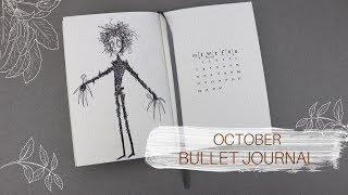 Bullet Journal October  | PLAN WITH ME | Edward Scissorhands - Tim Burton