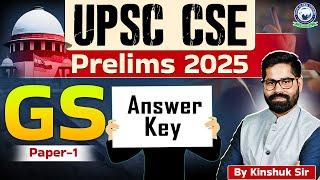 UPSC CSE Prelims 2025 Paper Analysis Live  UPSC Pre GS Paper 1 Answer Key Discussion | Kinshuk Sir
