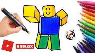 How to Draw a Roblox Noob / Roblox Drawing Easy