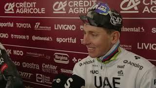 Tadej Pogačar - Interview at the finish - Strade Bianche 2025